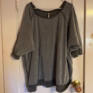 free people oversized sweatshirt material top